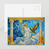 Zeus with Eagle and Lightning in Temple Gate Among ポストカード (正面/裏面)