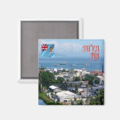 zFJ009 FIJI, SUVA City, Walu Bay Industrial,冷蔵庫 マグネット (正面/裏面)