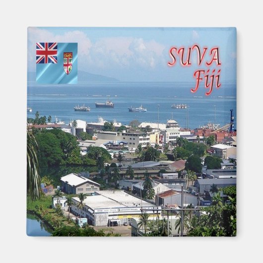 zFJ009 FIJI, SUVA City, Walu Bay Industrial,冷蔵庫 マグネット (正面)