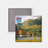 zFJ010 FIJI, NAVALA Village,オセアニア,冷蔵庫 マグネット (正面/裏面)