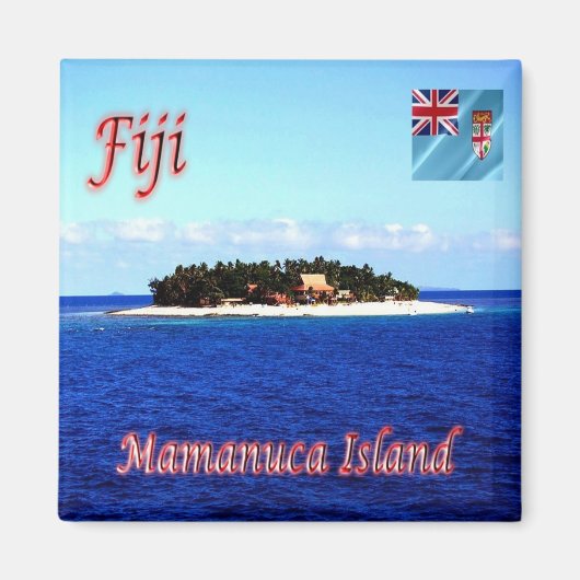 zFJ011 FIJI, MAMANUCA ISLAND，オセアニア，冷蔵庫 マグネット (正面)