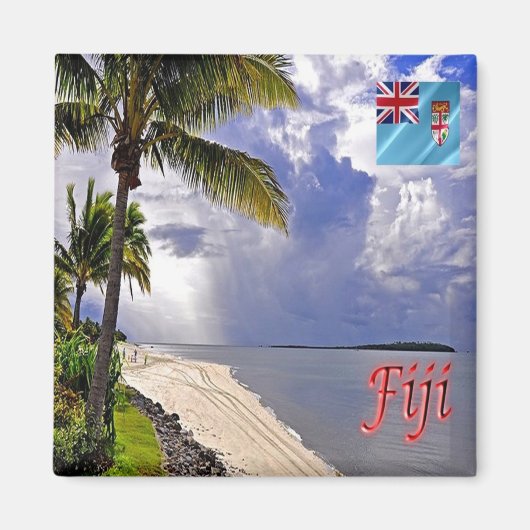 zFJ012 FIJI, DENARAU ISLAND，オセアニア，冷蔵庫 マグネット (正面)