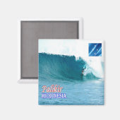zFM004 PALIKIR, MICRONESIA, Surf, Oceania,冷蔵庫 マグネット (正面/裏面)