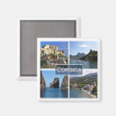 zFR005 CALVI Corse Corsica、冷蔵庫 マグネット (正面/裏面)