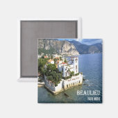zFR0104 BEAULYARD SUR MER-BELLUOGO, フランスのRIVIERA, マグネット (正面/裏面)