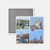 zFR019 LYON, Basilica De Fourviere,冷蔵庫 マグネット (正面/裏面)