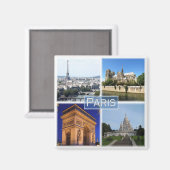 zFR031 PARIS，フランス，冷蔵庫 マグネット (正面/裏面)
