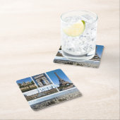 zFR032 TOURエッフェルとPARIS,フランス, スクエアペーパーコースター (インサイチュ)