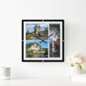 zFR033 DORDOGNE,フランス, スクエア壁時計 (ホーム)