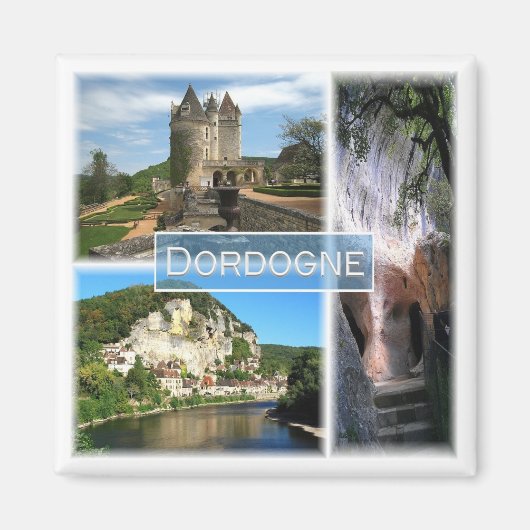 zFR033 DORDOGNE，フランス，冷蔵庫 マグネット (正面)