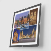 zFR034 PARISフランスの首都。 スクエア壁時計 (傾斜)