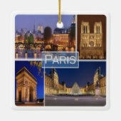 zFR034 PARISフランスの首都。 セラミックオーナメント (裏面)