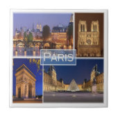zFR034 PARISフランスの首都。 タイル (正面)