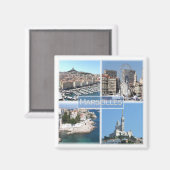 zFR035 MARSEILLES，フランス，冷蔵庫 マグネット (正面/裏面)