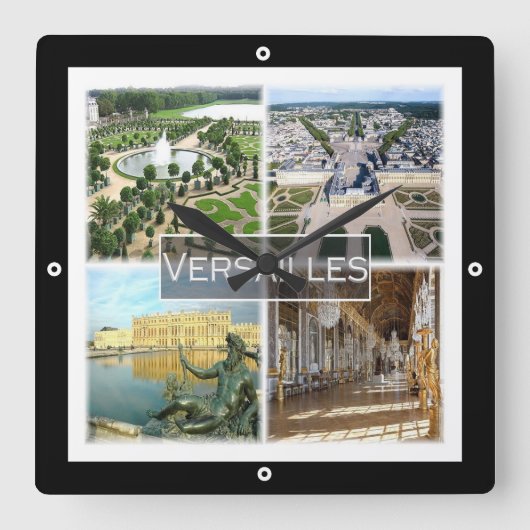 zFR042 VERSAILLES The Palace，フランス， スクエア壁時計 (正面)