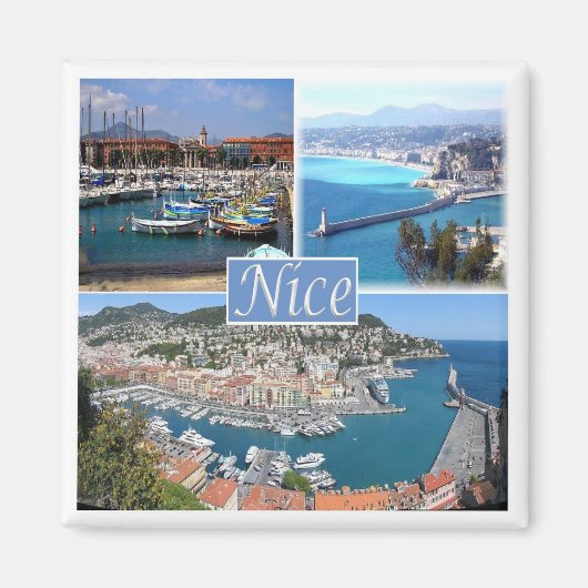 zFR044 NICE, Provence，フランス，冷蔵庫 マグネット (正面)