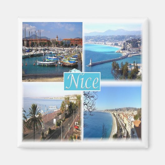 zFR045 NICE, Provence，フランス，冷蔵庫 マグネット (正面)