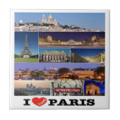 zFR057 PARIS "I Love"，フランス， タイル (正面)