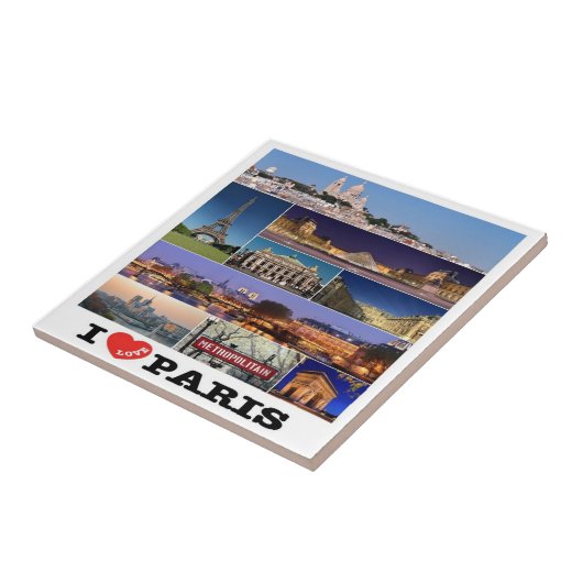 zFR057 PARIS "I Love"，フランス， タイル (側面)