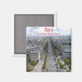 zFR063 CHAMPS-ELYSES、パリ、フランス、冷蔵庫 マグネット (正面/裏面)