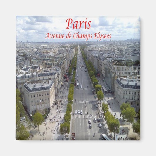 zFR063 CHAMPS-ELYSES、パリ、フランス、冷蔵庫 マグネット (正面)
