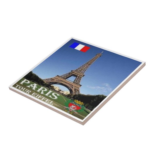 zFR067エッフェルタワーParis，フランス， タイル (側面)