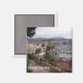 zFR070 SANARY-SUR-MER, Rivieraフランスの,冷蔵庫 マグネット (正面/裏面)