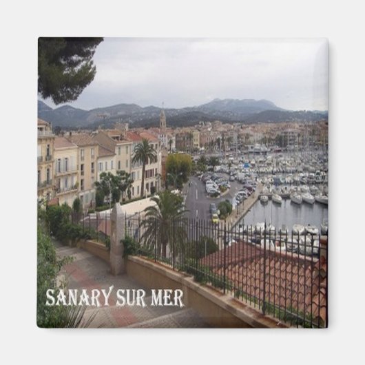 zFR070 SANARY-SUR-MER, Rivieraフランスの,冷蔵庫 マグネット (正面)