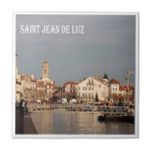 zFR073 SAINT-JEAN-DE-LUZ, Rivieraフランスの, タイル (正面)