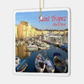 zFR078 SAINT TROPEZ フランスの Riviera，フランス， セラミックオーナメント (左)