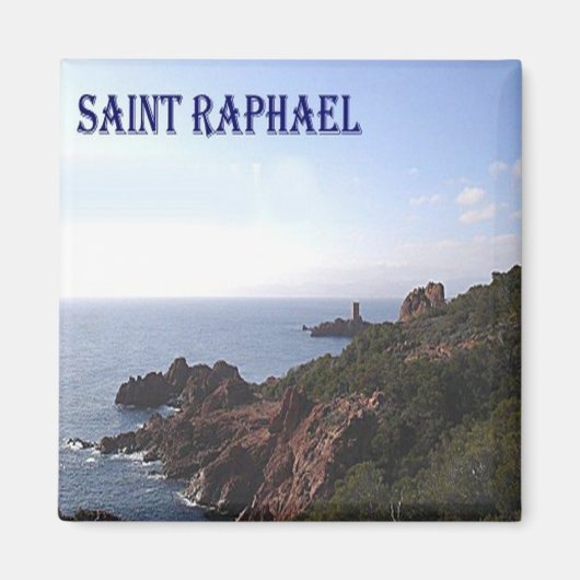 zFR080 SAINT RAPHAEL, Rivieraフランスの,冷蔵庫 マグネット (正面)
