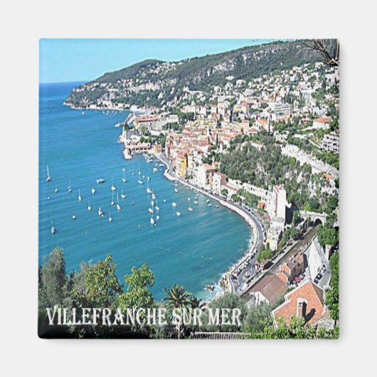 zFR083 VILLEFRANCHE SUR MER フランスの Riviera、冷蔵庫 マグネット (正面)
