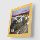 zFR085 NICE NIZZA フランスの Riviera,フランス, スクエア壁時計 (傾斜)