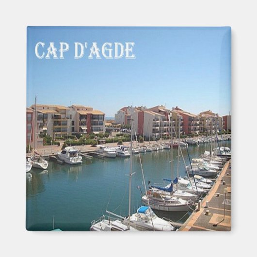 zFR103 CAP D'AGDE フランスの Riviera，フランス，冷蔵庫 マグネット (正面)