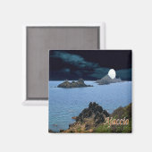 zFR127 AJACCIOパノラマ、コルシカ島、冷蔵庫 マグネット (正面/裏面)