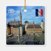 zFR136パノラマLILLE，フランス，ヨーロッパ， セラミックオーナメント (裏面)