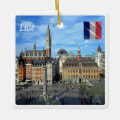 zFR136パノラマLILLE，フランス，ヨーロッパ， セラミックオーナメント (正面)