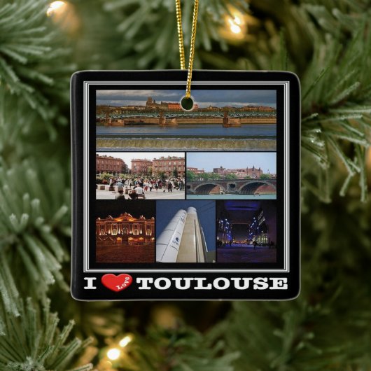 zFR137 TOULOUSE "I Love",フランス, セラミックオーナメント (ツリー)