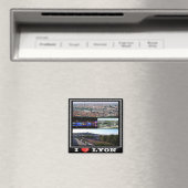 zFR138 LYON "I Love",フランス,冷蔵庫 マグネット (インサイチュ (食洗機))