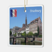 zFR142 STRASBOURG，フランス， セラミックオーナメント (左)