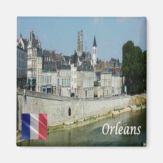 zFR145 ORLEANS、フランス、冷蔵庫 マグネット (正面)