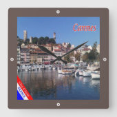 zFR151カンヌ,リフランスのビエラ,フランス, スクエア壁時計 (正面)