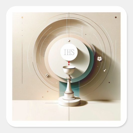 ZGスタイル聖餐式ホストと聖餐式 スクエアシール (正面)