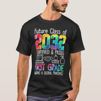 Zgb6未来のクラス2032 小学1年生の先生のバックトゥ tシャツ