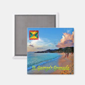 zGD007 SAINT GEORGE, Grand Ans, Grenada,冷蔵庫 マグネット (正面/裏面)