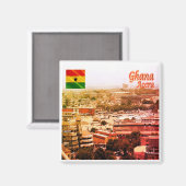 zGH003 ACCRA北，ガーナ，アフリカ，冷蔵庫 マグネット (正面/裏面)