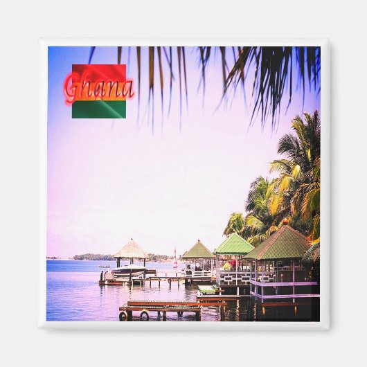 zGH005 GHANA,海岸,アフリカ,冷蔵庫 マグネット (正面)