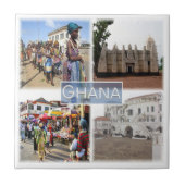 zGH008ガーナ、モザイク、アフリカ、 タイル (正面)