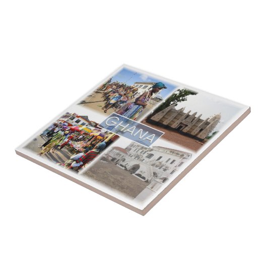 zGH008ガーナ、モザイク、アフリカ、 タイル (側面)