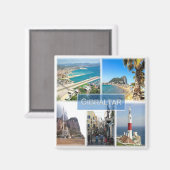 zGI004ジブラルタル、ヨーロッパ、冷蔵庫 マグネット (正面/裏面)